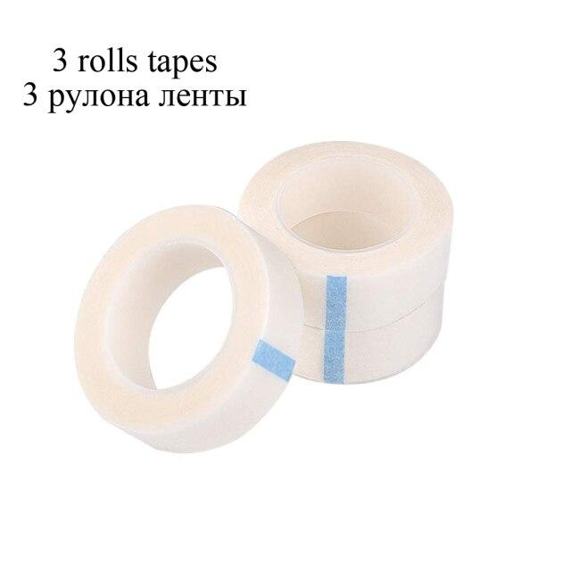 3/5 шт. дышащая медицинская бумажная лента для наращивания ресниц, белая лента с ворсом, накладные ресницы, наклейка на веко