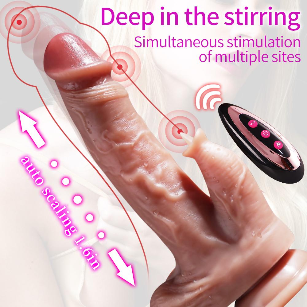 Фаллоимитатор, секс-игрушка, вибратор для женщин, стимулятор клитора, огромный большой электрический телескопический пенис, мягкий фаллоимитатор, вибратор, женские мастурбаторы
