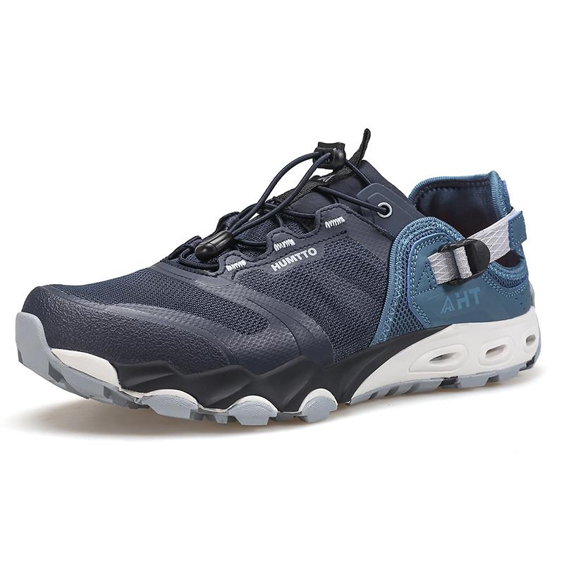 HUMTTO Летняя походная обувь, модные уличные быстросохнущие пляжные сандалии для мужчин, дышащие нескользящие мужские кроссовки для горной воды