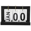 Wooden Calendar Black Retro Page Flipping Simple Home Study Room Desktop Decorations