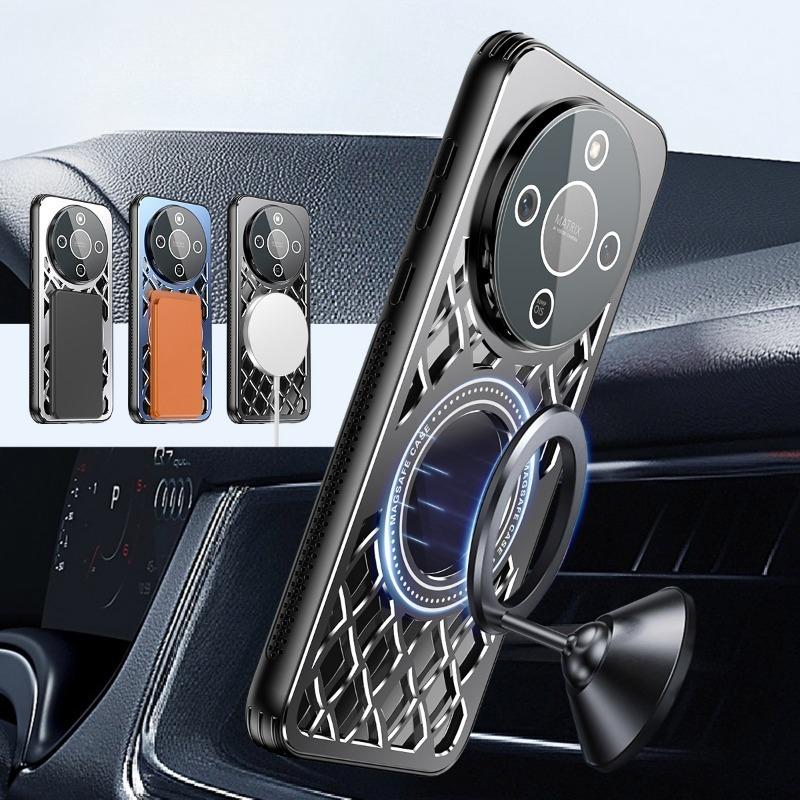 Чехол из алюминиевого сплава с магнитным креплением для отвода тепла Honor X9D для Honor Magic 8 Lite, беспроводная зарядка, защитная пленка для объектива, противоударный чехол для X70 X9D