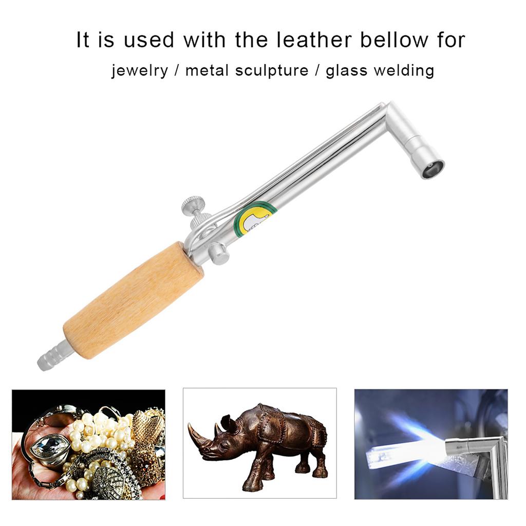 Регулируемая газовая горелка с деревянной ручкой, сварочная горелка для изготовления ювелирных изделий, паяльный инструмент (S)