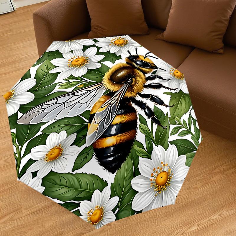 1PC bee flowers Umbrella-8-Rib Reinforced, Automatic Open, Lightweight & Durable, Cute Fashion Accessory for Outdoor-P33