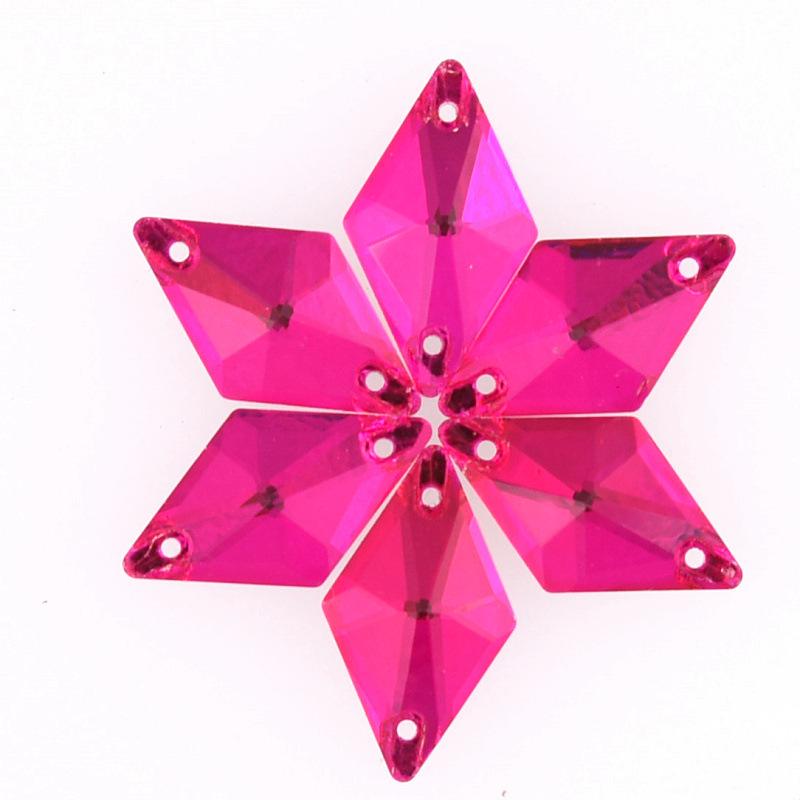 Crystal Hand-Sewn Diamond, Glass Rhinestone Diy Crystal Material, Rhombus Creative Clothing Accessories