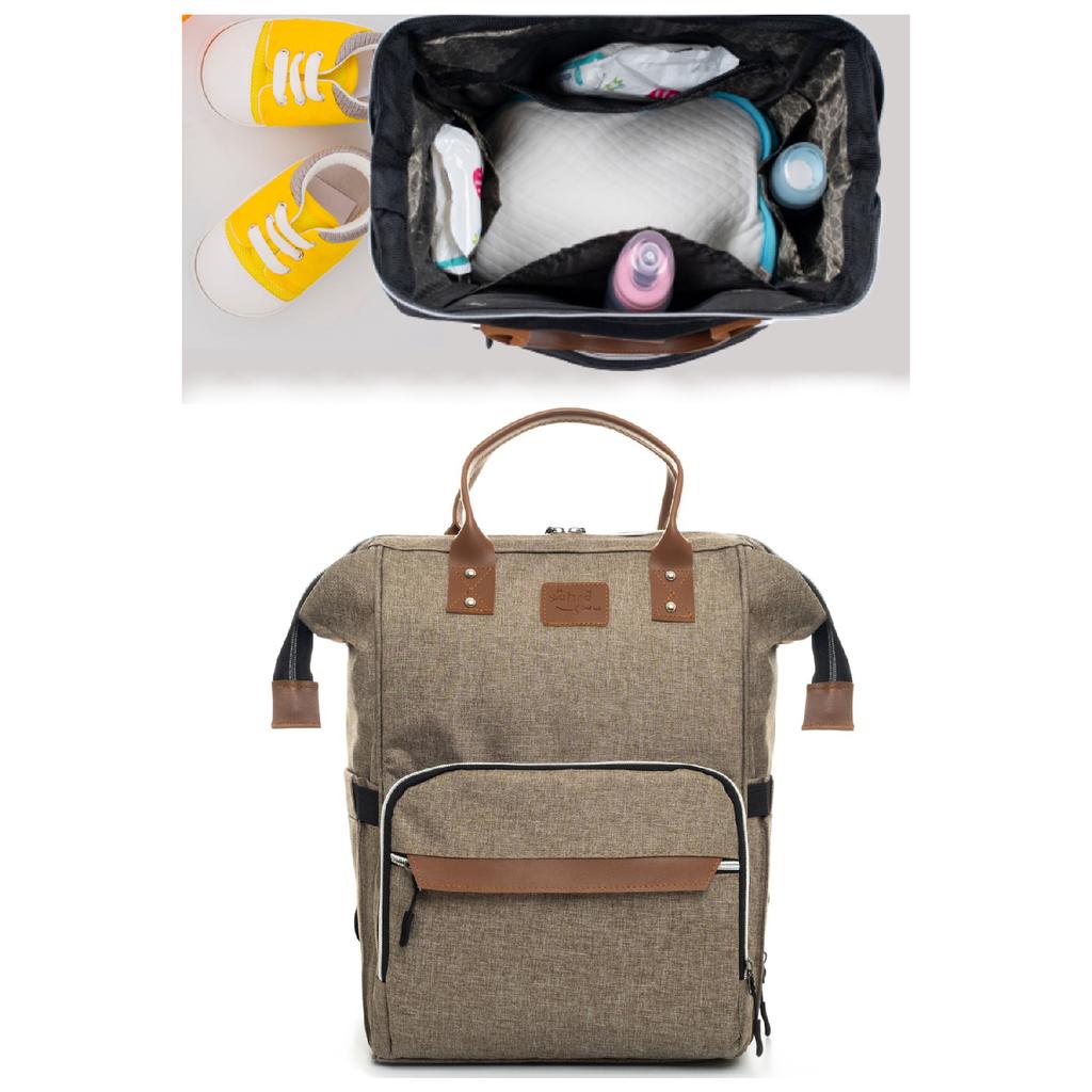 Черно-серый рюкзак для ухода за мамой и ребенком с бутылочкой-термосом, водонепроницаемая коляска с вешалкой