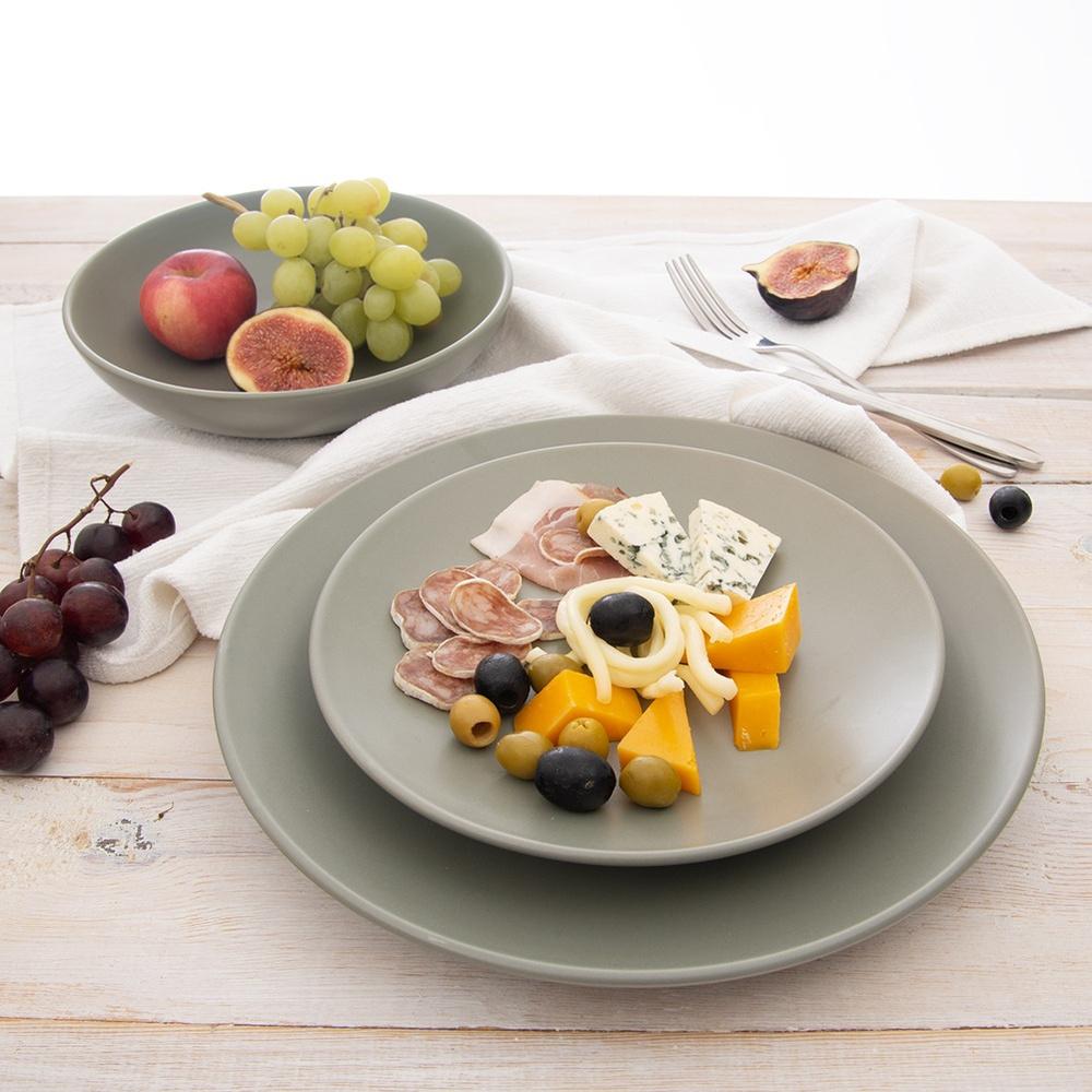 Talerz Obiadowy Duży Głęboki Na Zupę Dania Ceramiczny Zielony 20,5Cm 800 Ml