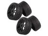 HOBBYPOWER 4Pcs 17mm Hub Wheel Rim Tire RC Tire 18011 for HPI & 18 Off-Road X-RAY