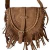 Imitation Suede Women's Bag - Camel