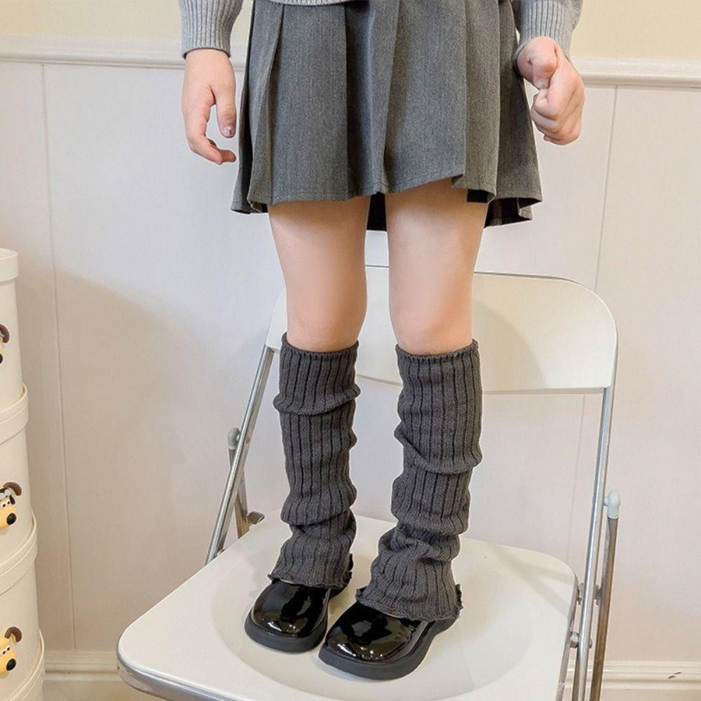 Милые Сладкие Лолиты Вязаные Носки Вязание Длинные Гольфы Однотонные Носки для Сапог Осень Зима