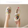 Couple Style Canvas Shoes for Women In Autumn New Thick Soled Cute Cartoon Women's Shoes