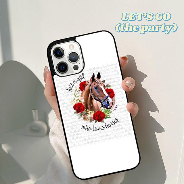 Осенняя лошадь акварельные цветы чехол для телефона для iPhone 17 Air 16 16e 15 12 11 13 14 Pro Max Apple Plus Coque