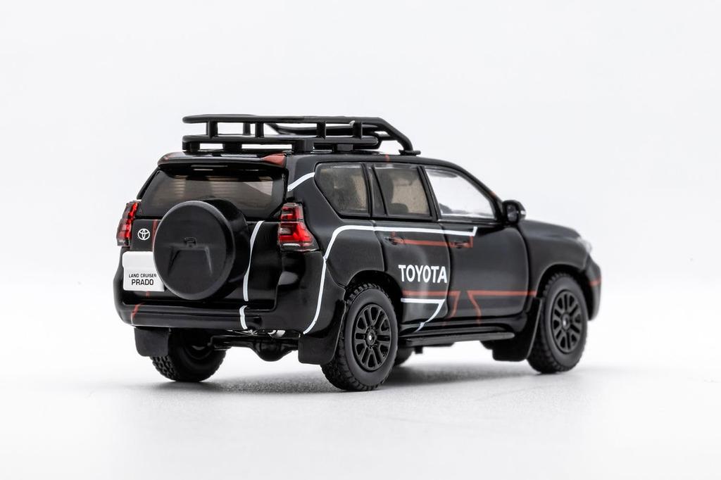 Gaincorp Products 1/64 Scale Toyota Land Cruiser Prado 150 Rally Version RHD Black Finished Product