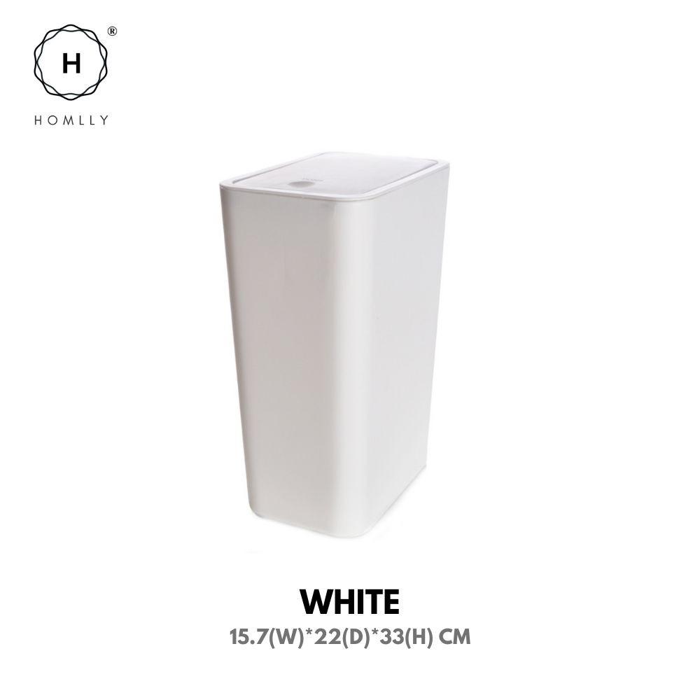 HOMLLY Slim Garbage Rubbish Trash Bin with Pop-Up Lid (3 Colors)