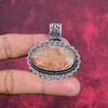Подвеска Sunstone из цельного серебра 925 пробы, подвеска из драгоценного камня ручной работы, подарки для жены, абсолютно новая подвеска
