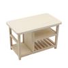1:12 Dollhouse Miniature Table Dining Table Multi-Layer Cooking Storage Table With Hook Up Furniture Kitchen Model Decor Toy