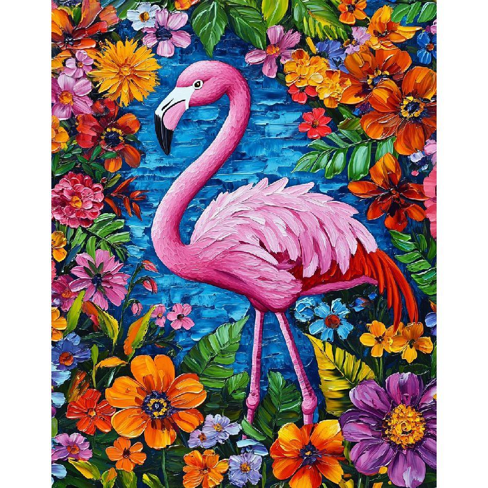 RUOPOTY Diy Painting By Numbers Handpainted Flamingo Animals Diy Gift Paint With Numbers For Home Decors