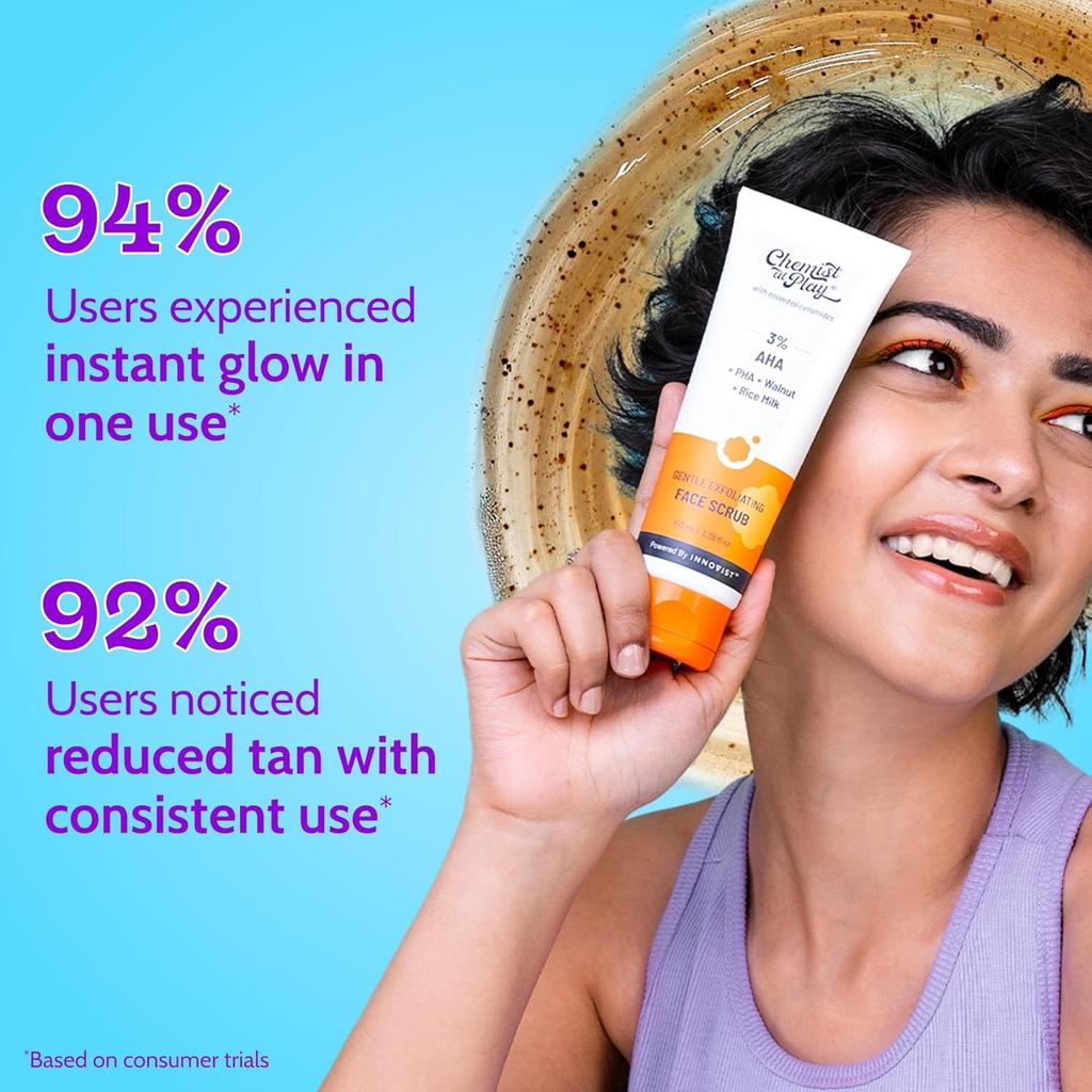 Chemist At Play 30x Vitamin C Face Wash With Gentle Exfoliating Scrub For Radiant Skin 100ml X Pack Of 2