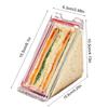 Portable Triangle Sandwich Container Triangular Transparent Cake Storage Plastic Box Reusable Travel Kid Sandwich Airtight Box