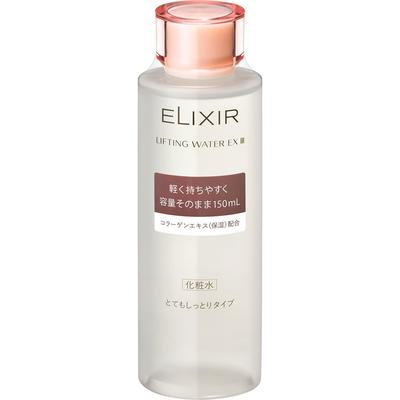Эликсир ELIXIR Lifting Water EX III 150 мл Лосьон После очищения лица нанесите на ладонь или мягкую ткань количество средства размером с монету в 500 иен.