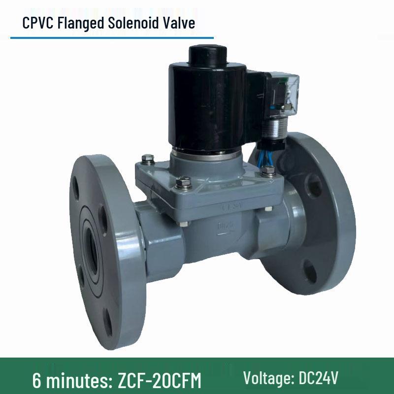 CXFY Energy-Saving Waterproof CPVC Solenoid Valve for Strong Acid and Sulfuric Acid in Chemical Industry