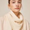 Saint Luxure 100% Cashmere Triangle Petite Muffler Cream