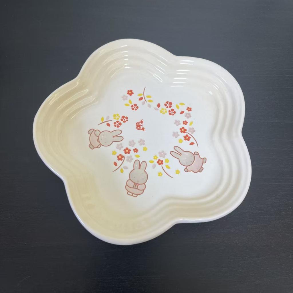 Керамическая подглазурная цветная сливовая тарелка, тарелка с цветком для соуса, поднос для косточек для плевков, уникальная посуда, миска для мороженого