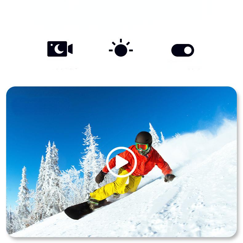Спортивная камера Full HD 1080P с ночным видением и 2-дюймовым экраном для активного отдыха