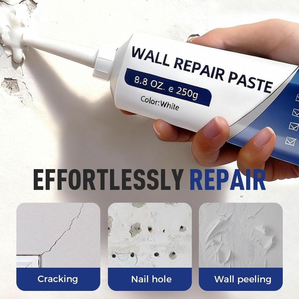 250g Drywall Repair Kit Wall Hole & Crack Filling Paste Quick-Drying Mending Agent Mold Resistant Home Restoration Tool