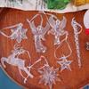 Clear Acrylic Snowflake Ornaments Christmas Tree Decorations Winter Wonderland Party Star Snowflake Icicle Shaped Crystal Decor