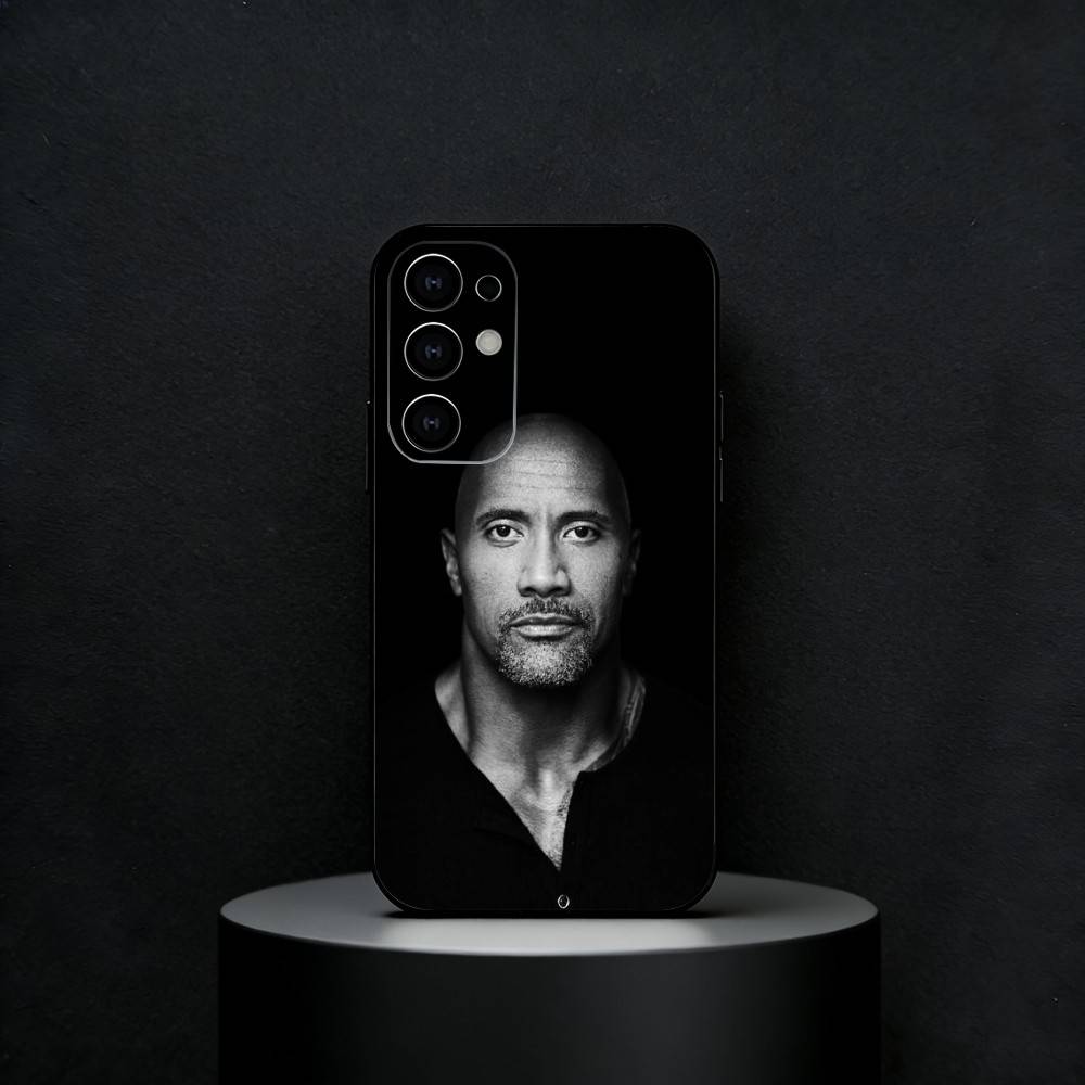 Чехол для телефона The Rock Dwayne J-Johnson для Samsung S25,24,23,22,30,21,10,9,Ultra,Plus,FE 5G Черный Мягкий чехол