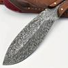 Карманный нож, профессиональные кухонные ножи, нож для разделки мяса из нержавеющей стали с ножнами с перьевым узором, кованый тесак для мяса