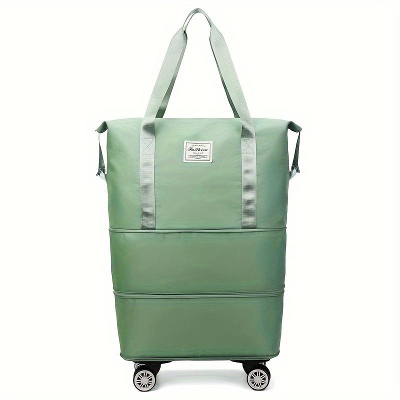 [Складная дорожная сумка] 3-слойная очень большая складная дорожная сумка на колесах | Нейлоновая багажная сумка для ежедневных поездок на работу и переездов