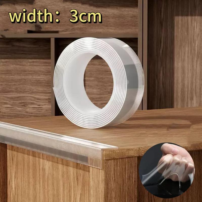 Нано Двусторонняя лента Сверхпрочная Прозрачные клейкие полоски Сильная липкая Многоцелевая Многоразовая Водонепроницаемая Монтажная лента