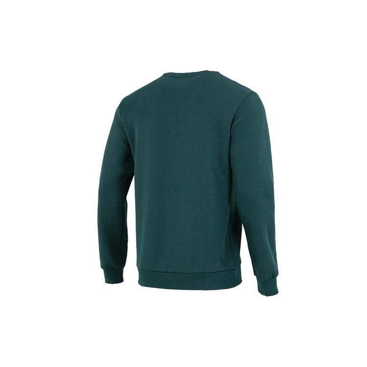 adidas Alphabet Pattern Pullover Round Neck Long Sleeves Hoodie Men's Green HN9022