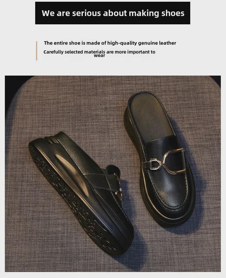 Женские босоножки на платформе из натуральной кожи, лето 2023 г.