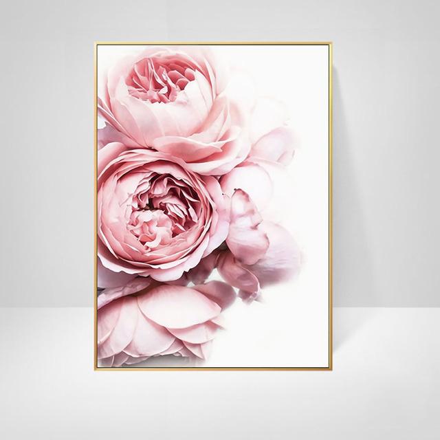 Pink Peony Canvas Painting Poster and Print Flower Letter Quote Nordic Wall Art Floral Picture Bedroom Decor Home Decoration Art