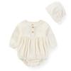 Toddler Girls Long Sleeves + Lace Hat Baby Jumpsuits Bodysuits Rompers Newborn Suit Onesies for Babies 6-24 Months