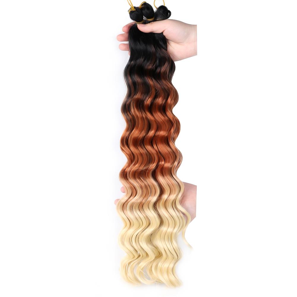 Chemical Fiber High-temperature Silk Wig Hair Handle Wave Crochet Hair Curved Hair Handle Crochet Hair Braided Dirty Braid Wig
