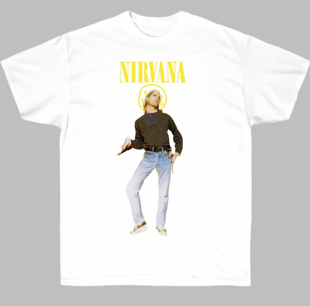 Nirvana Band Classic Rock Music Art Style Summer Casual TShirt Unisexs and Womens Luxury Brand Top  New Art Logo