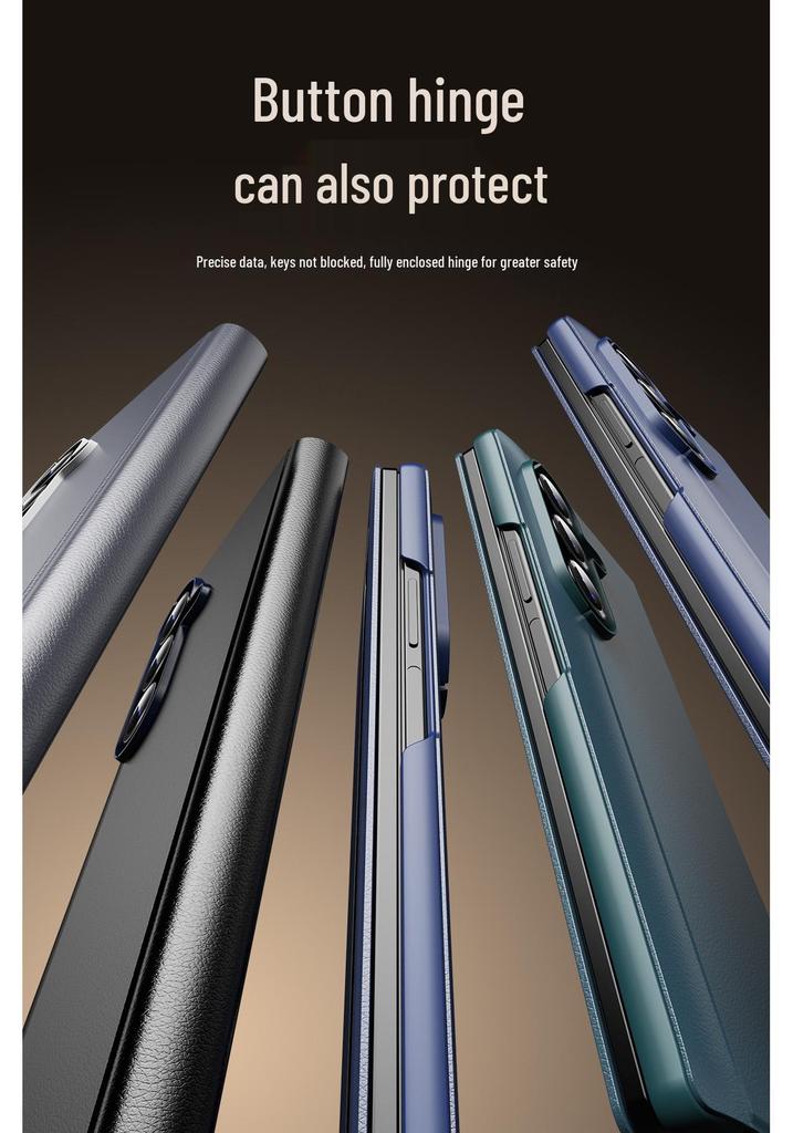 Кожаный чехол-книжка Samsung Z Fold 8 Ultra с умным боковым окном - Business Edition.