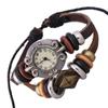 Genuine Leather Bracelet Watch+Vintage Cowhide Bracelet Watch+Beaded Handmade Bracelet+Men's And Women's Bracelet Watch