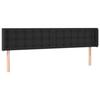 VidaXL Headboard with Ears Black 203x16x78-88 Cm Faux Leather3118876