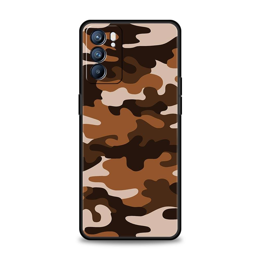 Камуфляжный Военный Чехол Для Oppo Reno8 Reno7 Reno6 Pro A54 5G Find X6 X5 A53 A52 A9 A15 A95 A17 A16 A76 A74 A57 A31 Обложка