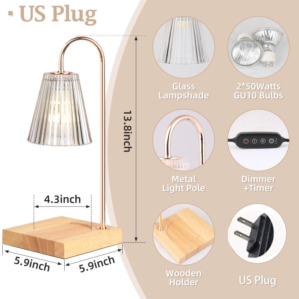 Лампы с подогревом свечей и лампочкой с регулируемой яркостью, настольный светильник, атмосфера, настольная прикроватная лампа для спальни, домашний декор, освещение для женщин и девочек, подарки
