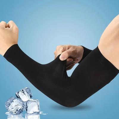 Ice Silk спортивные рукава для езды на велосипеде, защиты от солнца и ультрафиолета, для путешествий, бега, спортзала, фитнеса, прохладного лета, рукава для рук