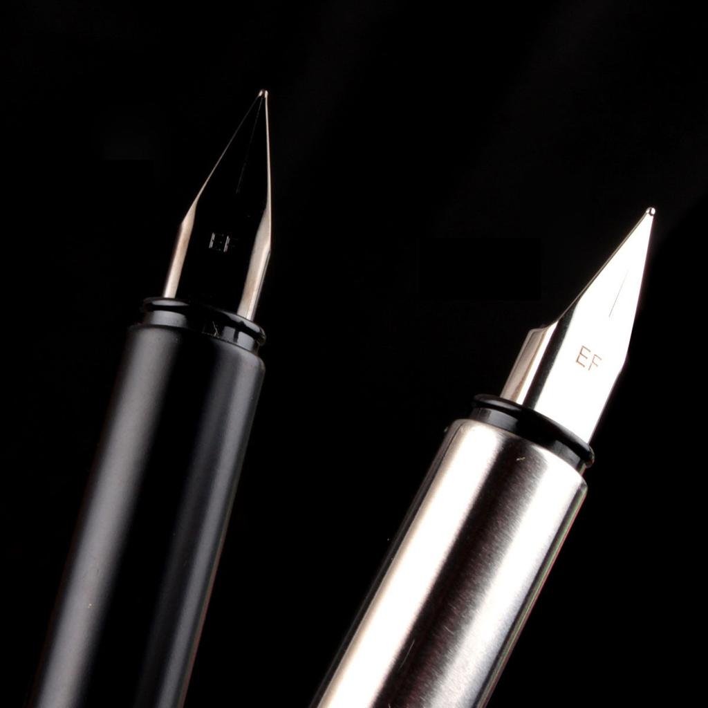 Jinhao 35 Полностью металлическая перьевая ручка Роскошная EF/F ручка Нержавеющая сталь Каллиграфическая ручка для письма Офисные школьные канцелярские принадлежности