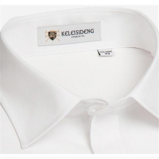 Высококачественная мужская формальная рубашка с длинным рукавом белого цвета