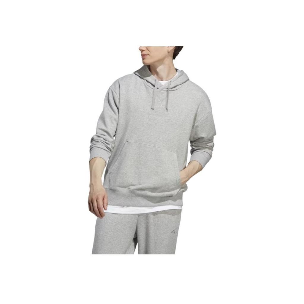 Adidas Все размеры Толстовка с капюшоном из французского терри, средняя серая, меланжевая, мужская, уличная IC9759