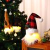 Милая рождественская безликая кукла, светящийся Санта-Клаус, гном, карлик, плюшевая игрушка, украшение для вечеринки, елочные украшения, креативные подарки