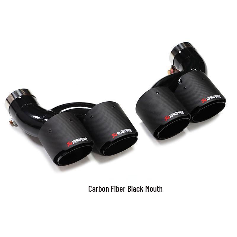 BMW 535li F10/F18 Наконечники выхлопных труб в стиле M5 (четыре) - Углеродное волокно и Черная нержавеющая сталь.